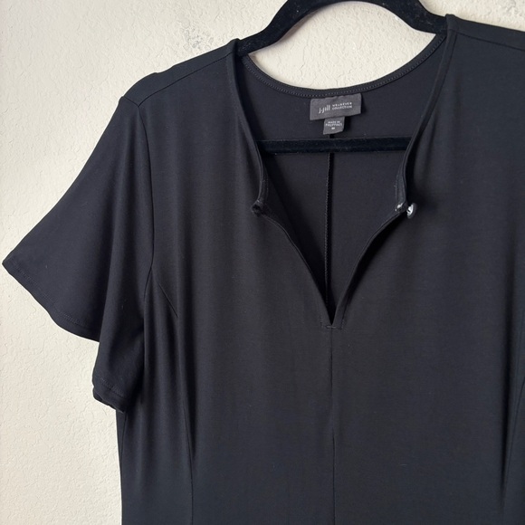 J. Jill Wearever Collection Soft Stretchy Knit Flutter Sleeve Maxi Dress - Picture 10 of 11